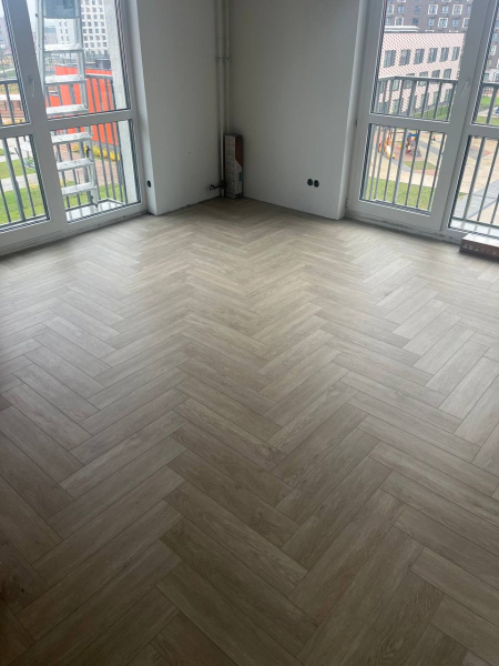 Кварцвиниловая плитка (Елочка) Alpine Floor Легкий паркет (Light Parquet) Дуб Адара ЕСО 13-14