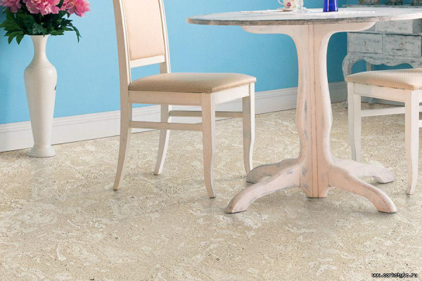 Клеевой пробковый пол ECOCork Madeira White