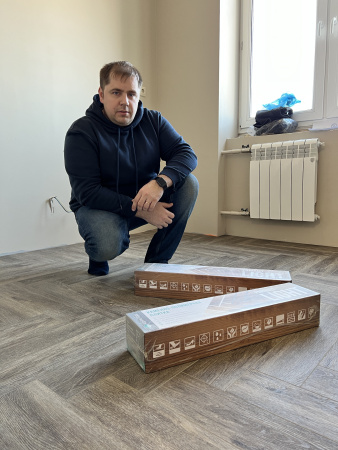 Кварцвиниловая плитка (Елочка) Alpine Floor Легкий паркет (Light Parquet) ECO 13-8 Венге Грей