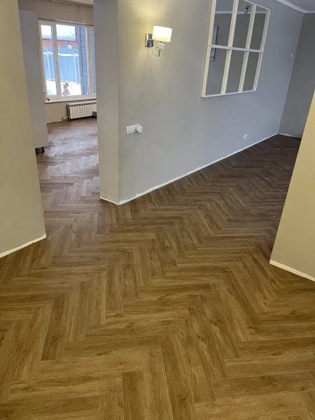 Кварцвиниловая плитка (Елочка) Alpine Floor Легкий паркет (Light Parquet) ECO 13-10 Макадамия