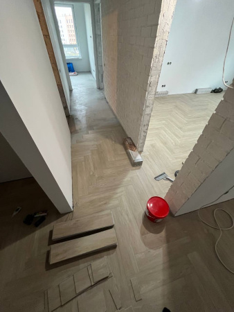 Кварцвиниловая плитка (Елочка) Alpine Floor Легкий паркет (Light Parquet) Дуб Адара ЕСО 13-14