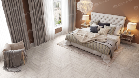 Кварцвиниловая плитка (Елочка) Alpine Floor Легкий паркет (Light Parquet) ECO 13-9 Голубой Лес