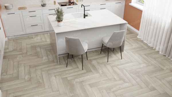 Кварцвиниловая плитка (Елочка) Alpine Floor Легкий паркет (Light Parquet) ECO 13-1 Дуб Фантазия