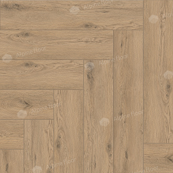 Кварцвиниловая плитка (Елочка) Alpine Floor Легкий паркет (Light Parquet) Дуб Алиот ЕСО 13-23