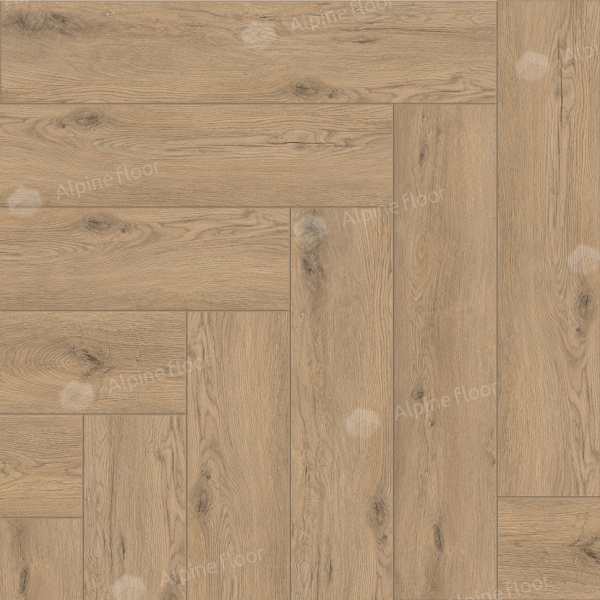 Кварцвиниловая плитка (Елочка) Alpine Floor Легкий паркет (Light Parquet) Дуб Алиот ЕСО 13-23