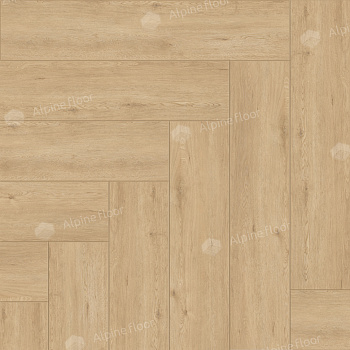 Кварцвиниловая плитка (Елочка) Alpine Floor Легкий паркет (Light Parquet) Дуб Лесат ЕСО 13-26