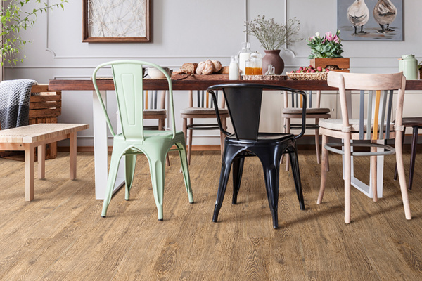 Клеевой пробковый пол с фотопечатью WOOD Oak Brushed