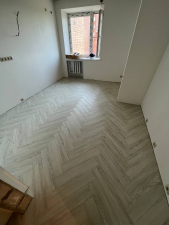 Кварцвиниловая плитка (Елочка) Alpine Floor Легкий паркет (Light Parquet) ECO 13-4 Дуб Арктик