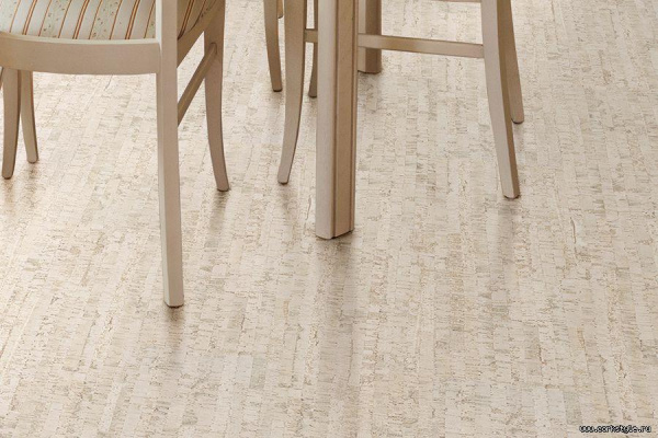 Пробковый пол ECOCORK (замок) Linea White