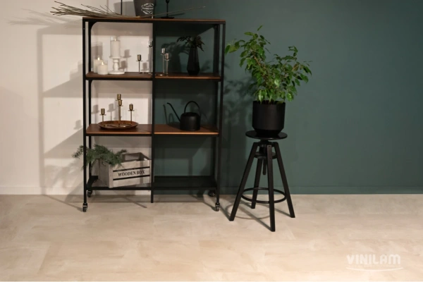 Кварцвиниловый ламинат CERAMO VINILAM GLUE Бетон Белый 71615 Glue