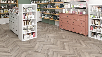 Кварцвиниловая плитка Alpine Floor Альпийский шеврон LVT (Chevron Alpine LVT) ECO 20-8 Дуб Исида
