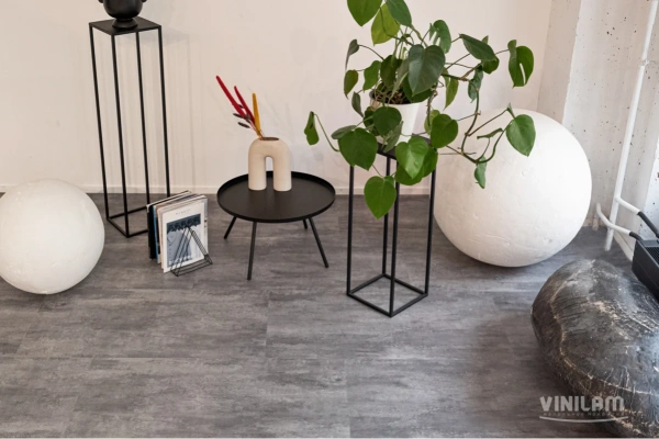 Кварцвиниловый ламинат CERAMO VINILAM GLUE Цемент Серый 71616 Glue
