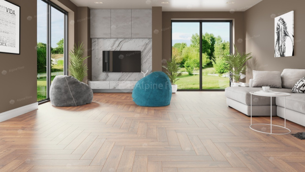Клеевая кварцвиниловая плитка Alpine Floor Паркет LVT (Parquet LVT) Дуб Royal ECO 16-2
