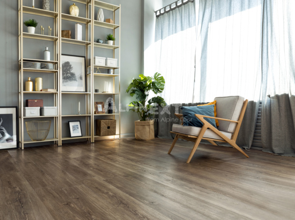 Кварцвиниловая плитка Alpine Floor ECO 6-12 Секвойя (Sequoia) (SPC или LVT) Тёмная