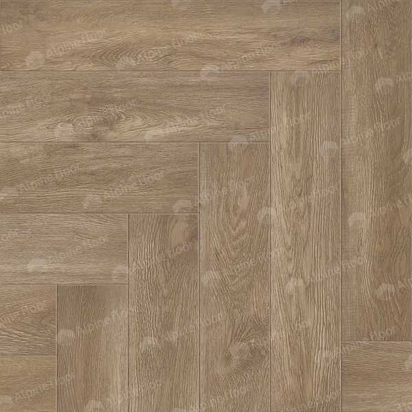 Кварцвиниловая плитка (Елочка) Alpine Floor Легкий паркет (Light Parquet) ECO 13-10 Макадамия