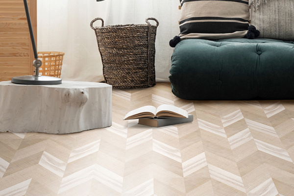 Пробковый пол Chevron (замок) Crème