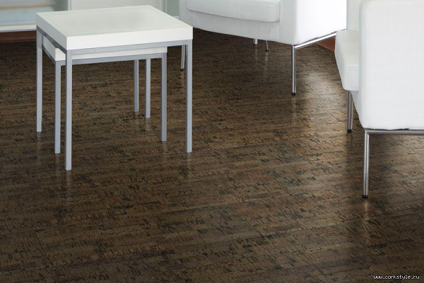 Клеевой пробковый пол CORKPRO Linea Brown