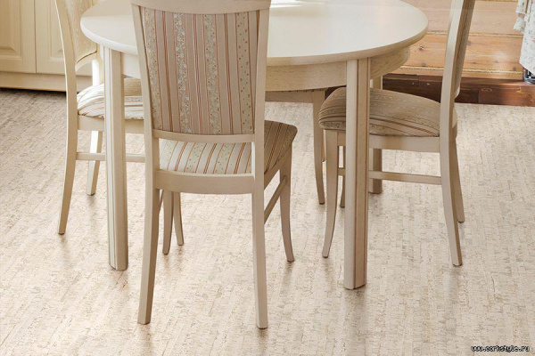 Пробковый пол ECOCORK (замок) Linea White