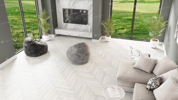 Клеевая кварцвиниловая плитка Alpine Floor Паркет LVT (Parquet LVT) Дуб Арктик ECO 16-4