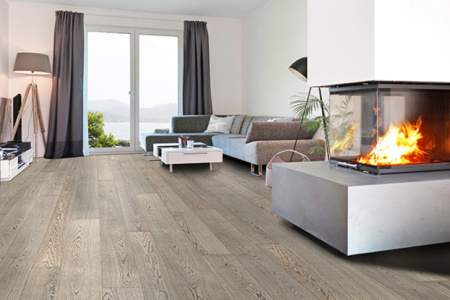 Шпонированная паркетная доска на НDF основе Auswood NATURAL Washed Oak