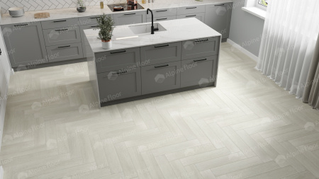 Кварцвиниловая плитка (Елочка) Alpine Floor Легкий паркет (Light Parquet) ECO 13-6 Дуб Зимний Лес