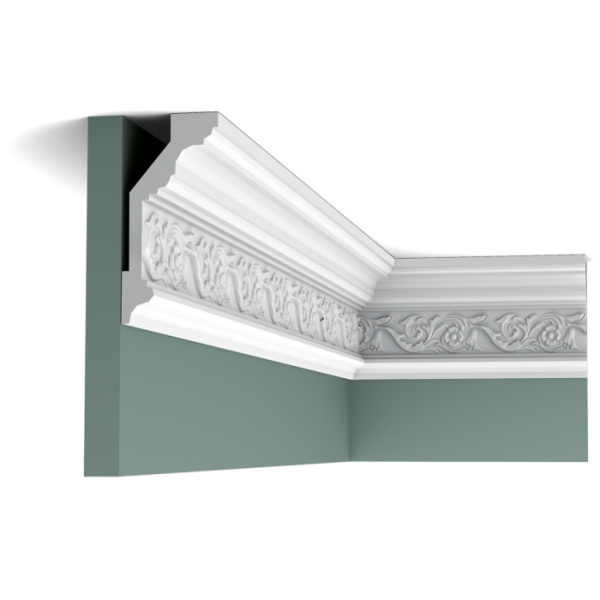 Карниз Orac Decor Полиуретан C303 д 2000 x в 144 x ш 65