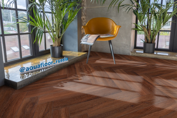 Клеевая LVT плитка елочкой Aquafloor Паркет клеевой (Parquet Glue) AF2519PG
