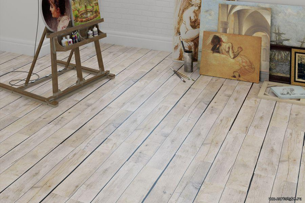 Клеевой пробковый пол с фотопечатью WOOD Oak Dupel Planke