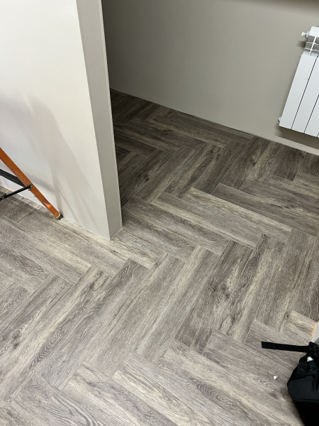 Кварцвиниловая плитка (Елочка) Alpine Floor Легкий паркет (Light Parquet) ECO 13-8 Венге Грей