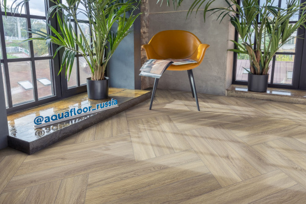 Клеевая LVT плитка елочкой Aquafloor Паркет клеевой (Parquet Glue) AF2503PG