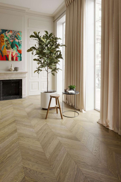 Паркетная доска ESTA Oak Chevron Nordic S Havana 15286