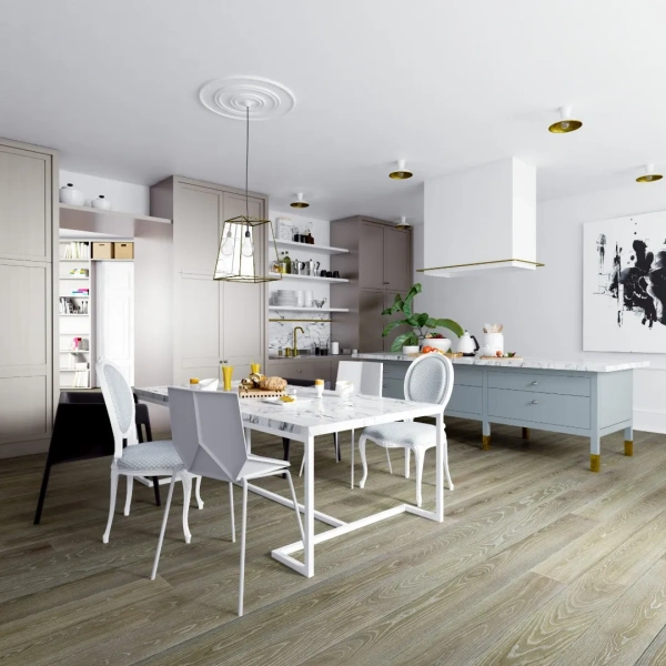 Паркетная доска ESTA Oak  Vivid Olive Grey Ivory Pores 11225