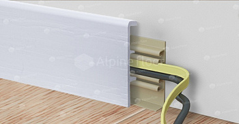Плинтус Alpine Floor Rico Concept 80 RC80001 Белый с тиснением