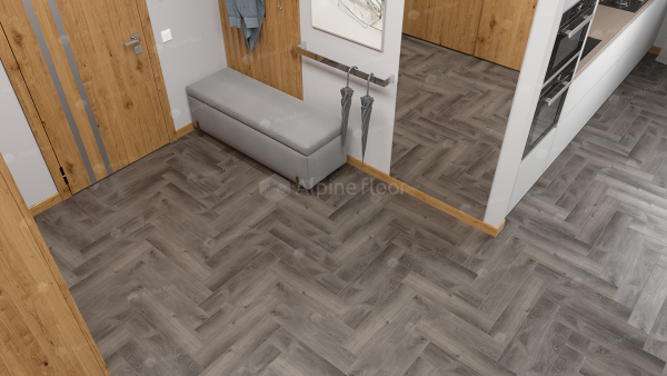 Клеевая кварцвиниловая плитка Alpine Floor Паркет LVT (Parquet LVT) Дуб Мерга ECO 16-13